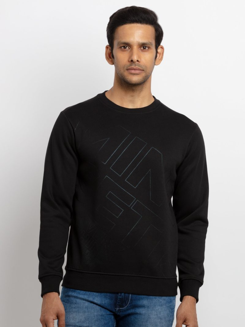 Mens Printed Round Neck Sweatshirt