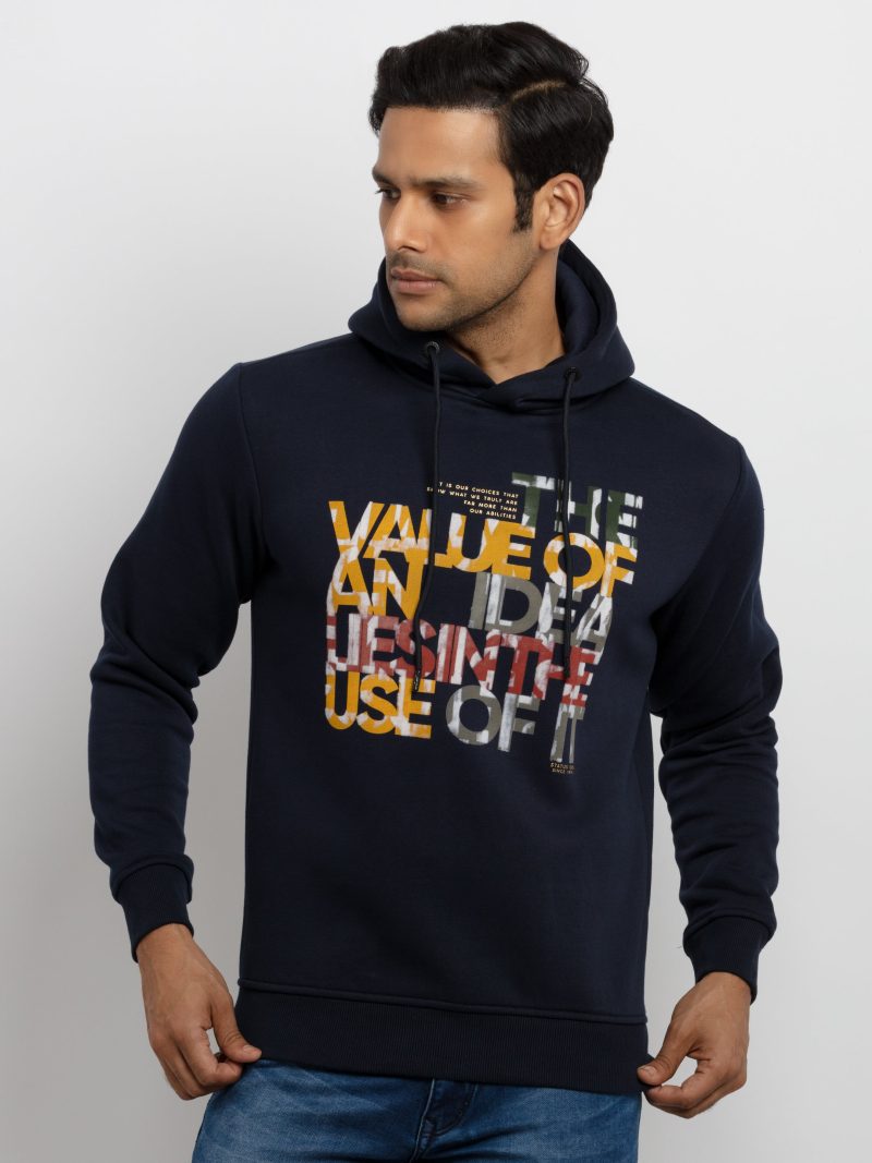 Mens Printed Hooded Sweatshirt