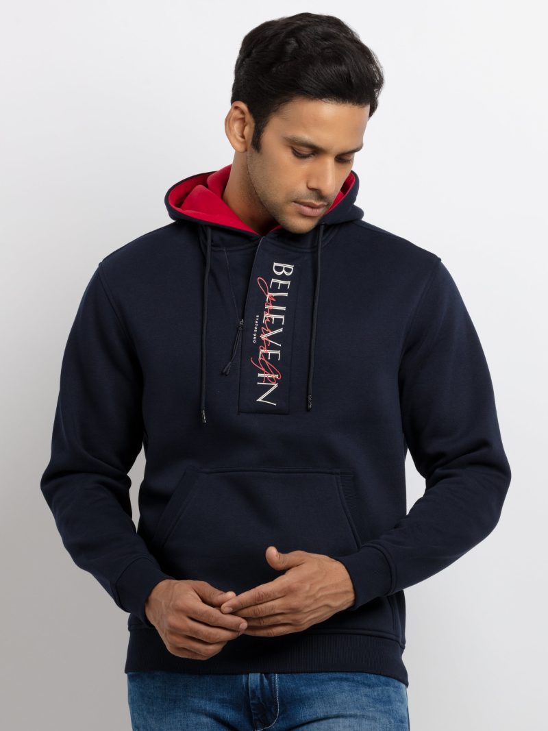 Mens Printed Hooded Sweatshirt