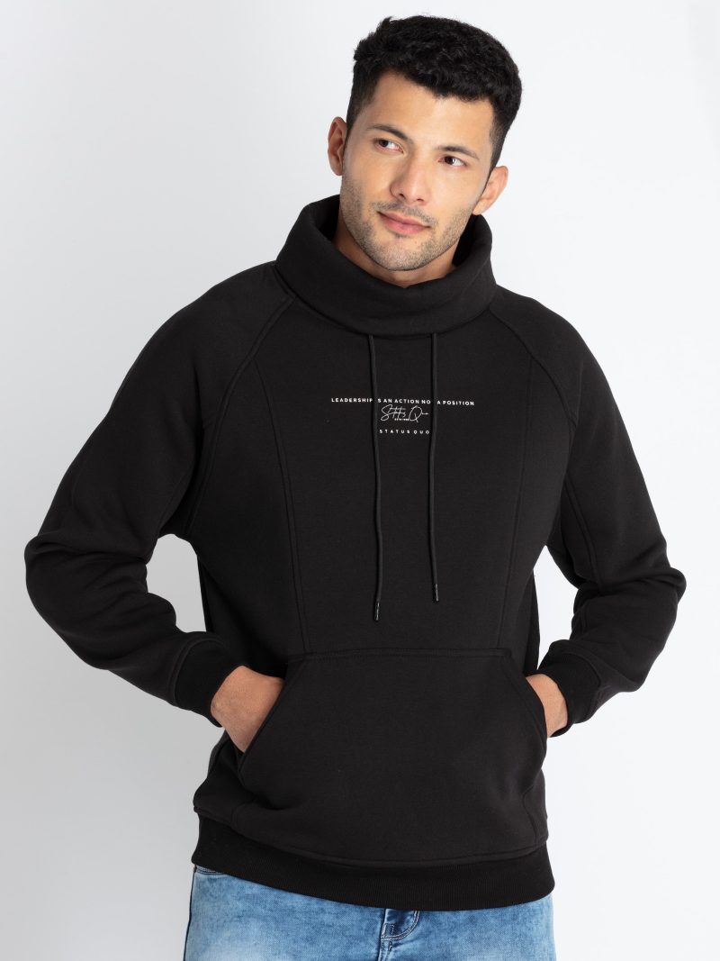 Mens Foldable Turtle Neck Sweatshirt