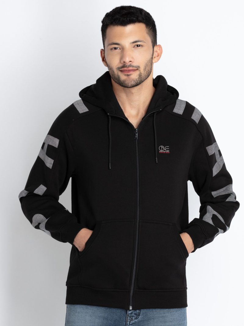 Mens Solid Hooded Sweatshirt