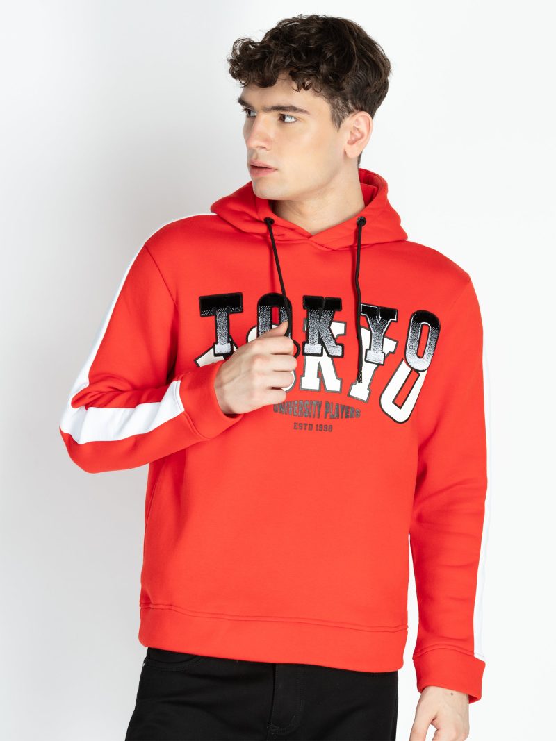 Mens Solid Hooded Sweatshirt