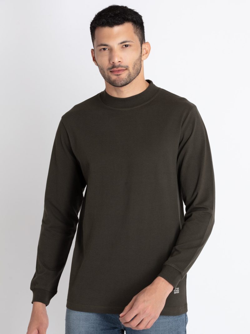 Mens Solid Round Neck T-Shirt