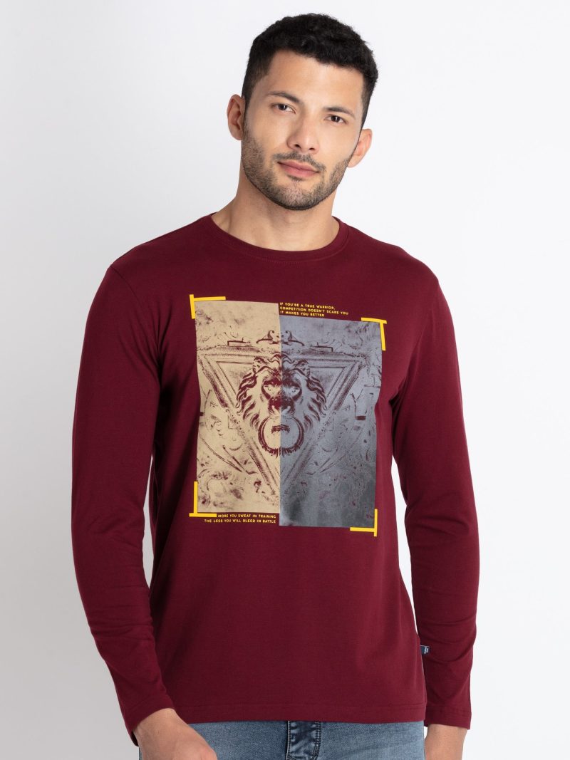 Mens Printed Round Neck T-Shirt