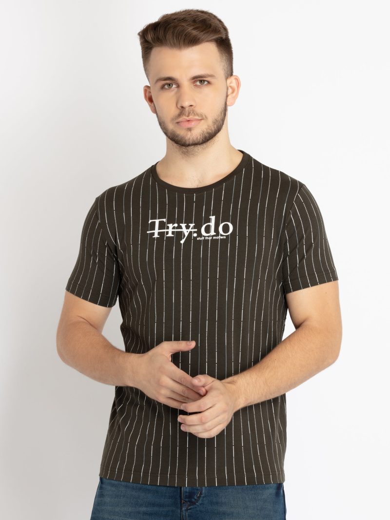 Mens Printed Round Neck T-Shirt