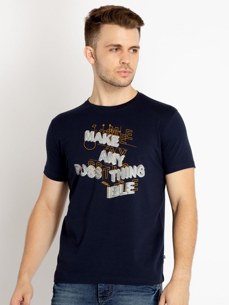 Mens Printed Round Neck T-Shirts