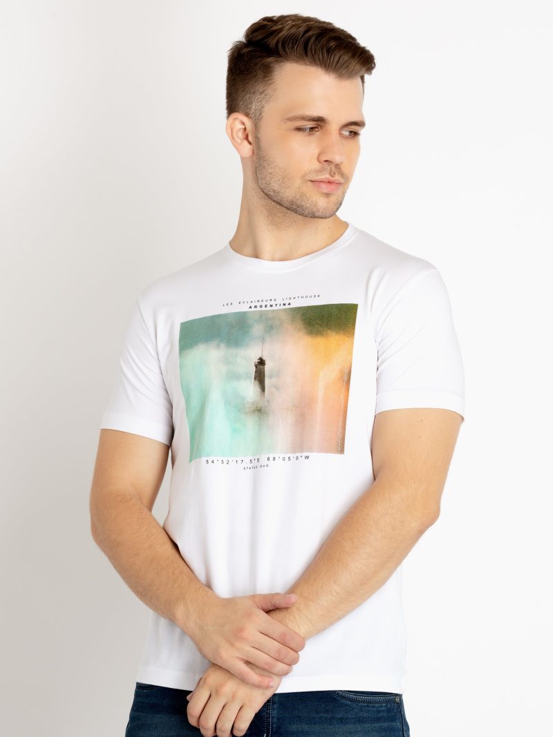 Mens Printed Round Neck T-Shirts