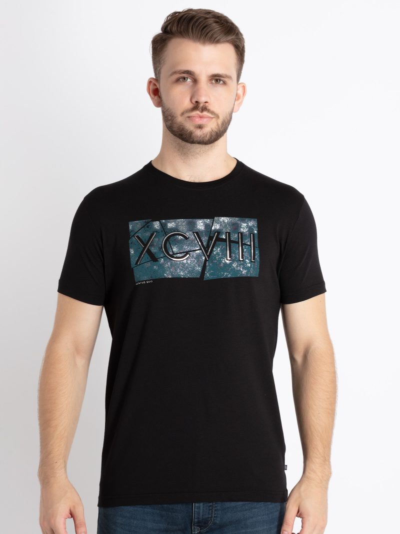 Mens Printed Round Neck T-Shirt