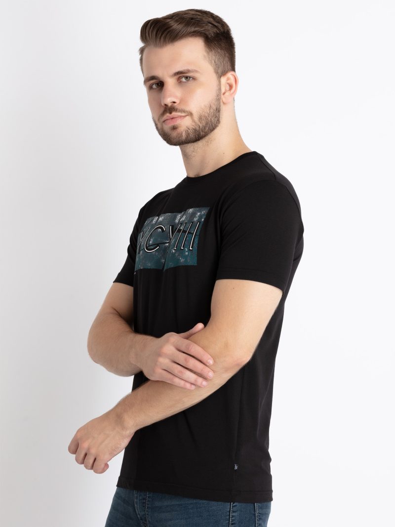 Mens Printed Round Neck T-Shirt