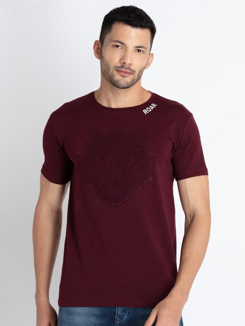 Mens Solid Round Neck T-Shirt