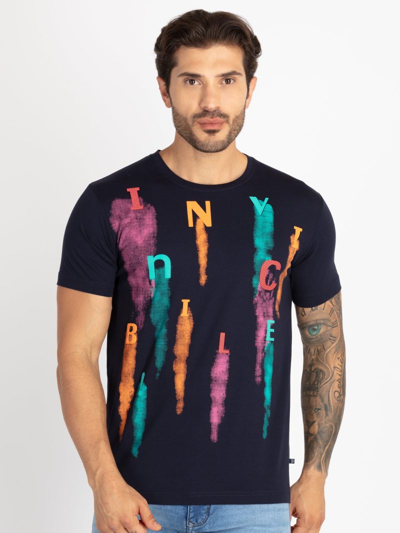 Mens Printed Round Neck T-Shirt