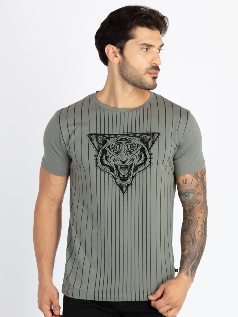 Mens Printed Round Neck T-Shirt