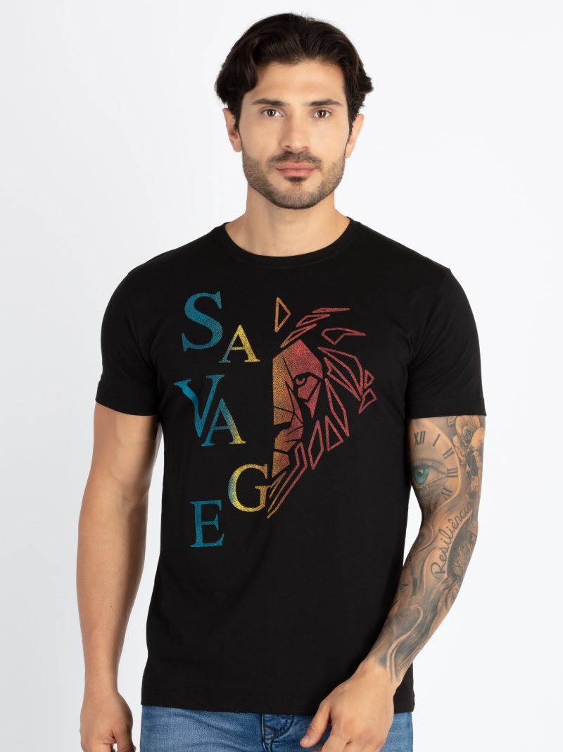 Mens Printed Round Neck T-Shirt