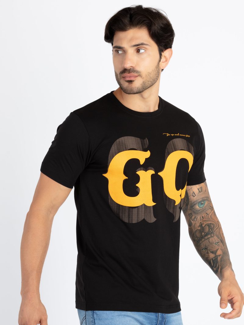 Mens Printed Round Neck T-Shirt