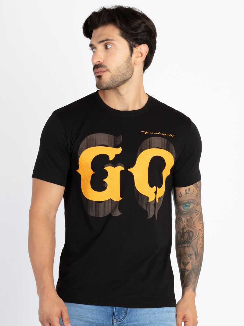 Mens Printed Round Neck T-Shirt