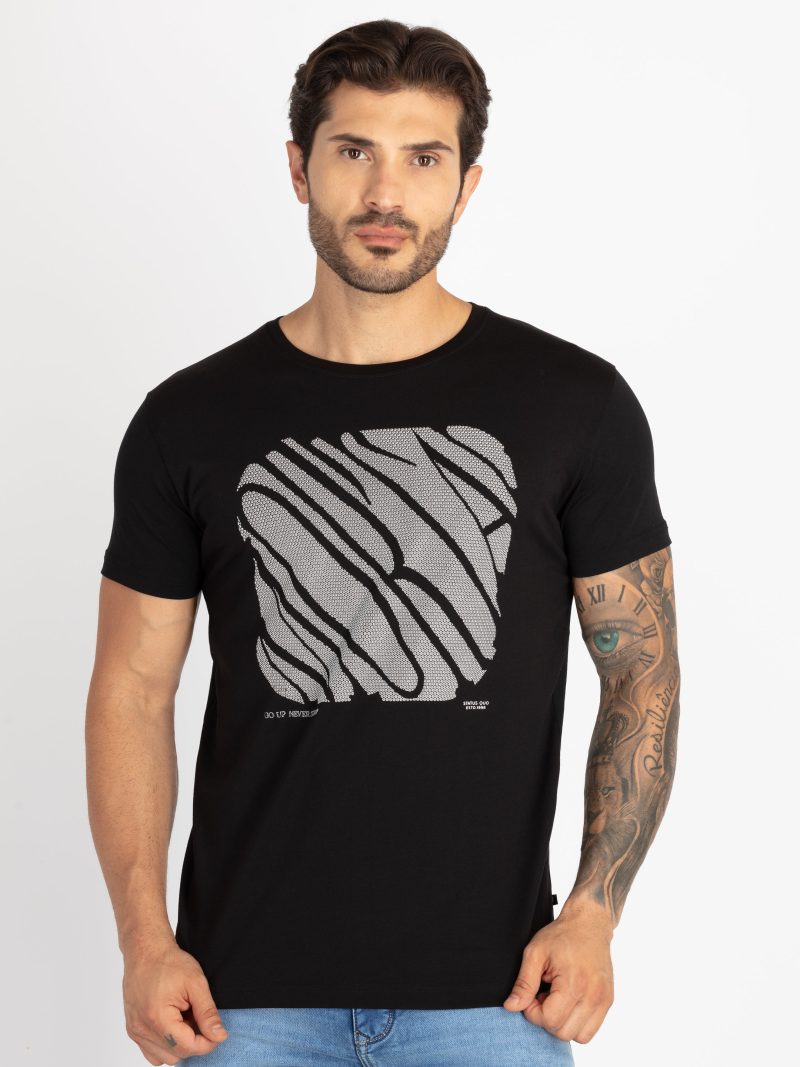 Mens Printed Round Neck T-Shirt