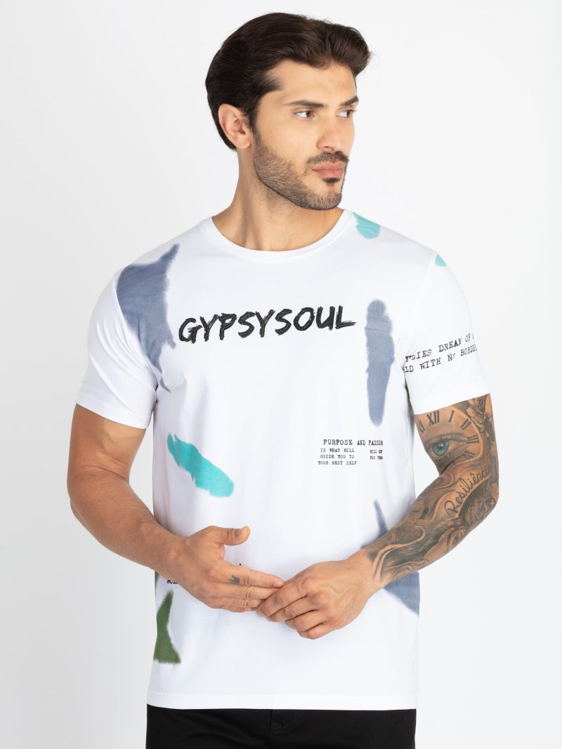 Mens Printed Round Neck T-Shirt