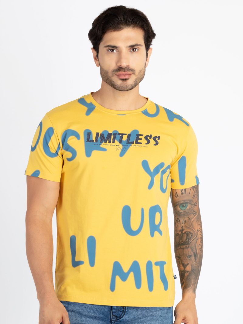 Mens Printed Round Neck T-Shirt