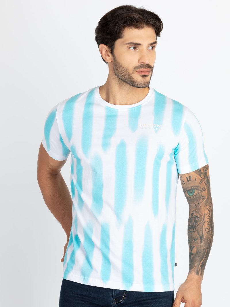 Mens All Over Printed Round Neck T-Shirt