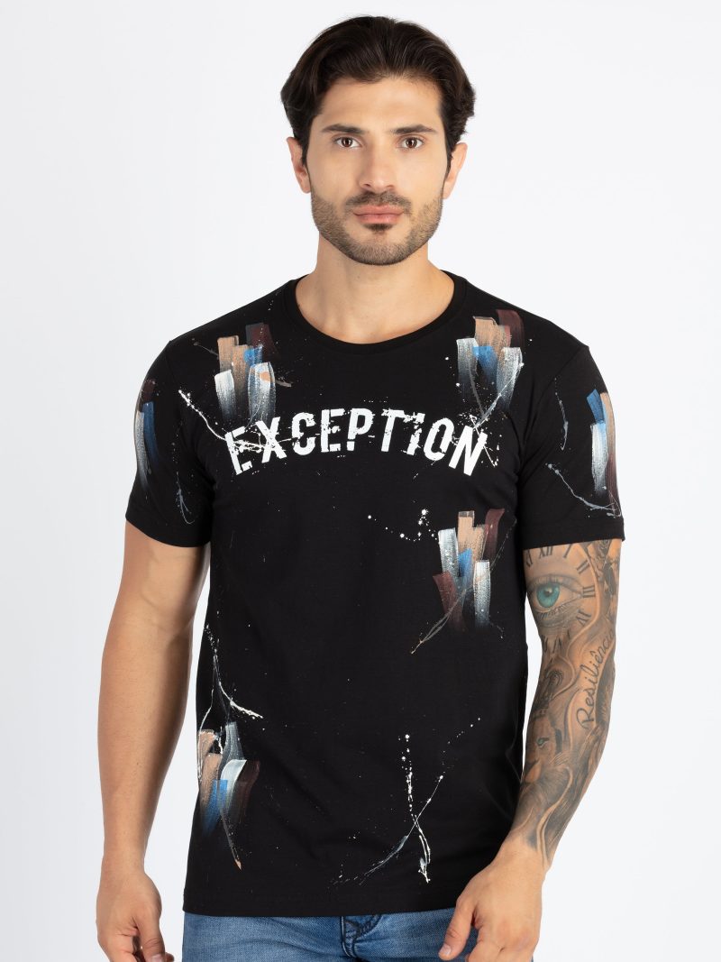 Mens All Over Printed Round Neck T-Shirt