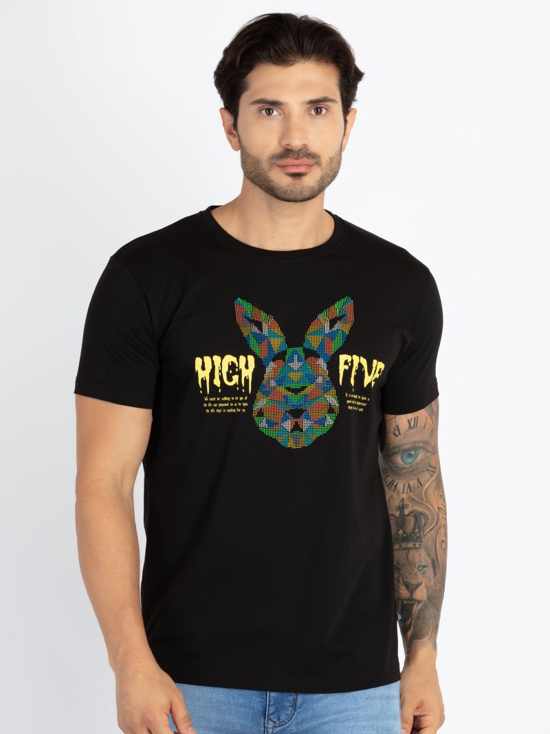 Mens Printed Round Neck T-Shirt