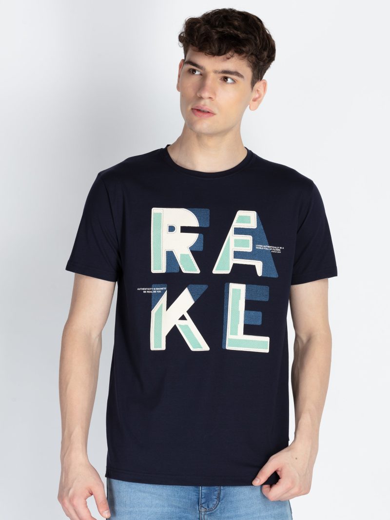 Mens Printed Round Neck T-Shirt