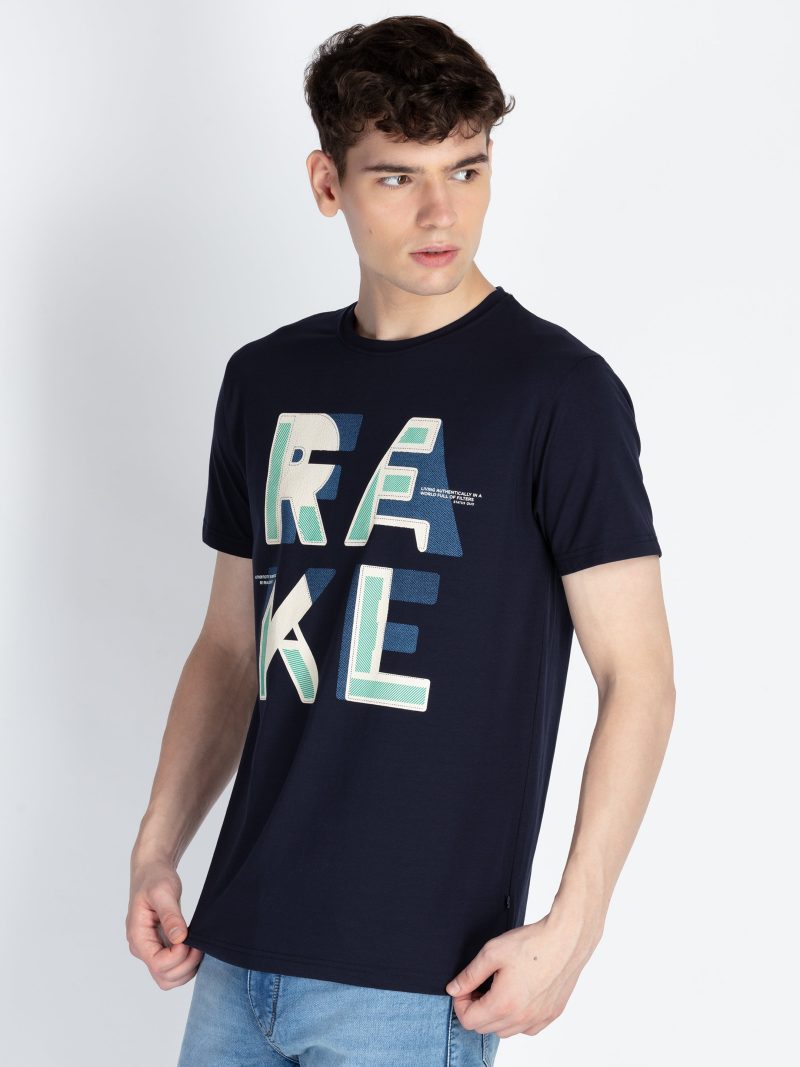 Mens Printed Round Neck T-Shirt