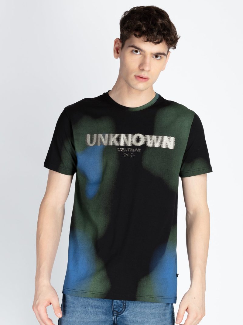 Mens All Over Printed Round Neck T-Shirt