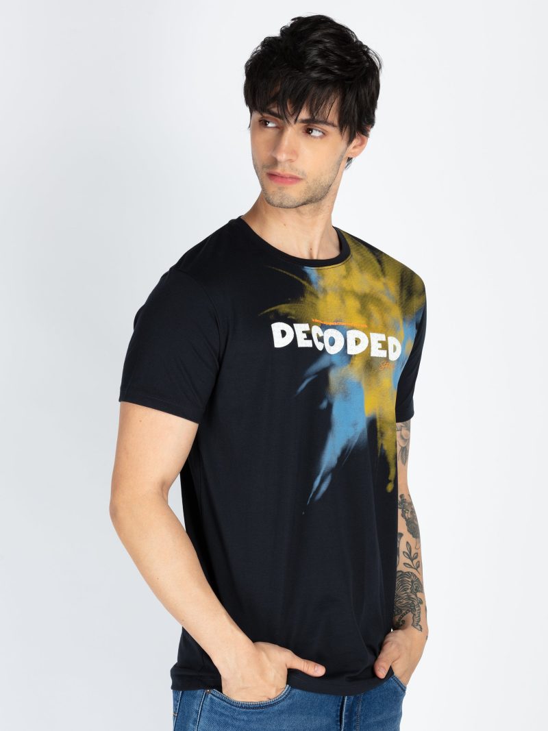 Mens Printed Round Neck T-Shirt