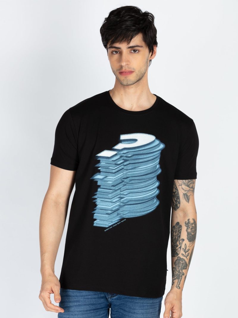 Mens Printed Round Neck T-Shirt