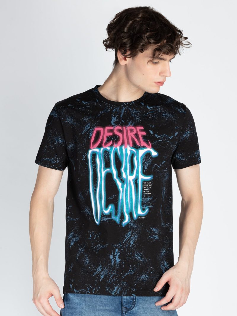 Mens All Over Printed Round Neck T-Shirt