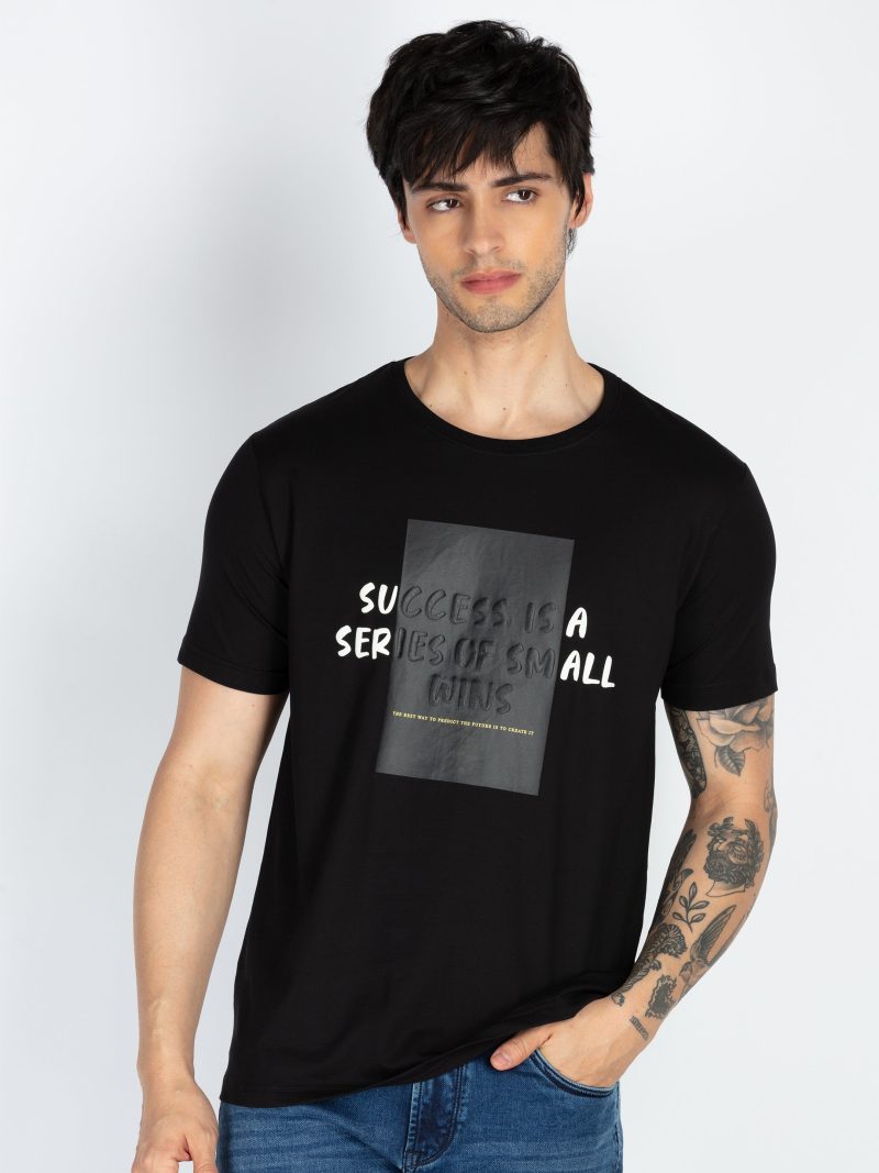 Mens Printed Round Neck T-Shirt