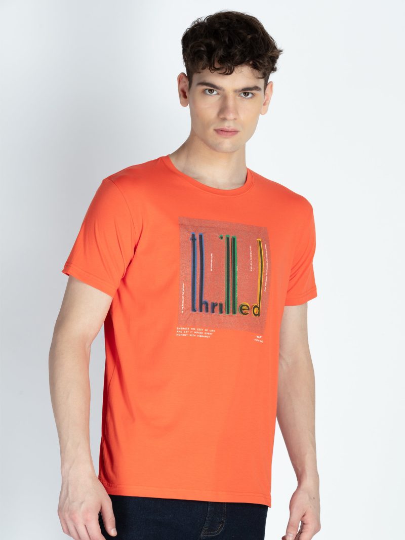 Mens Printed Round Neck T-Shirt