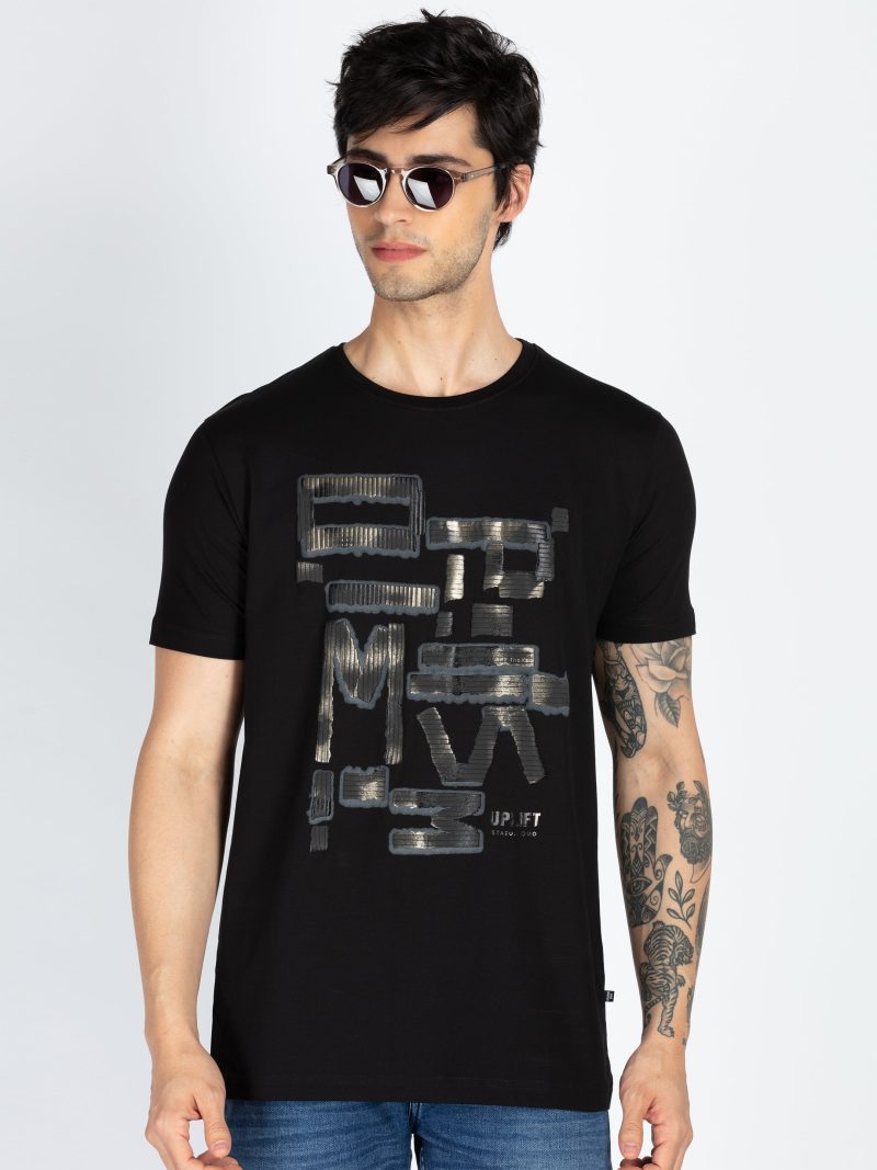 Mens Printed Round Neck T-Shirt