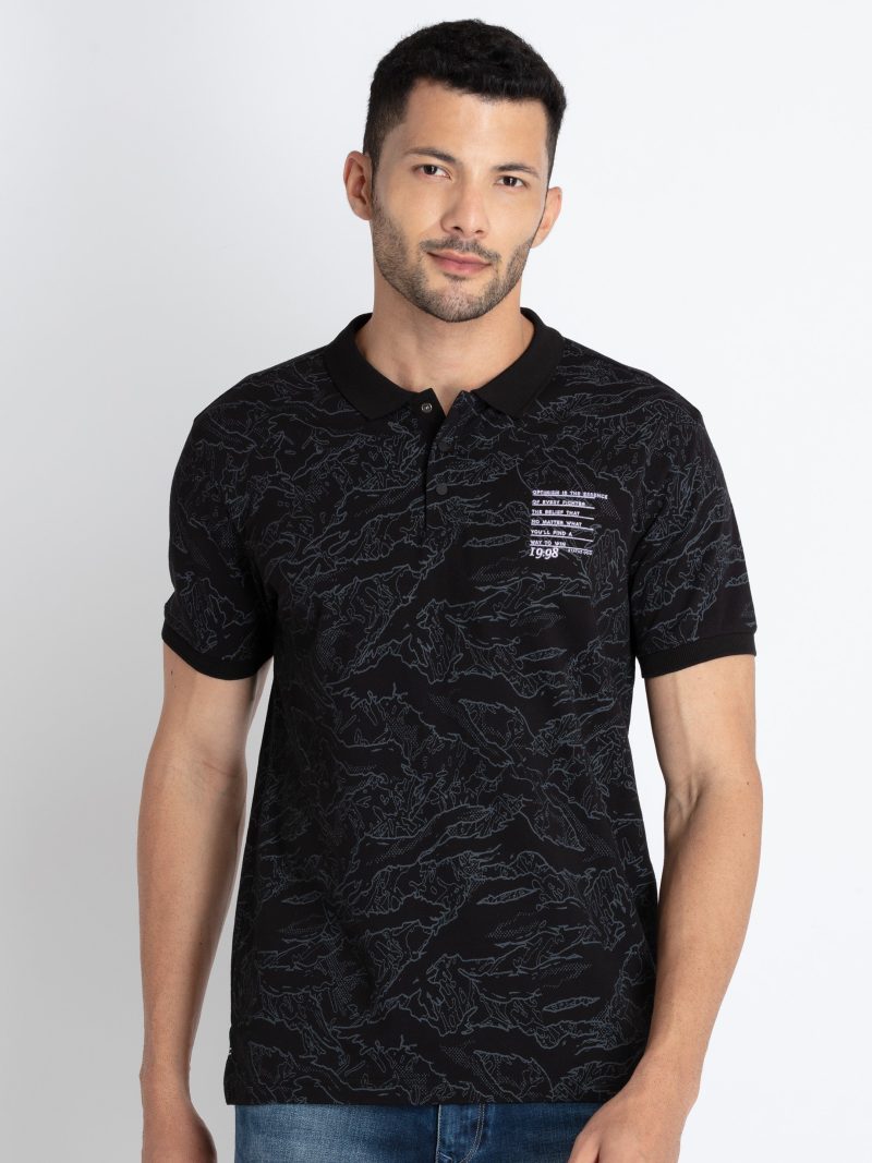 Mens All Over Printed Polo T-Shirt