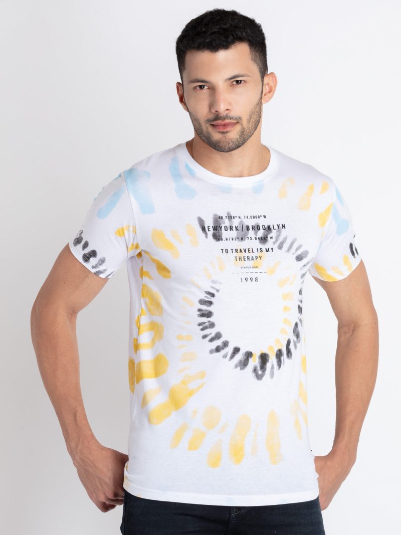 Mens All Over Print Round Neck T-Shirt