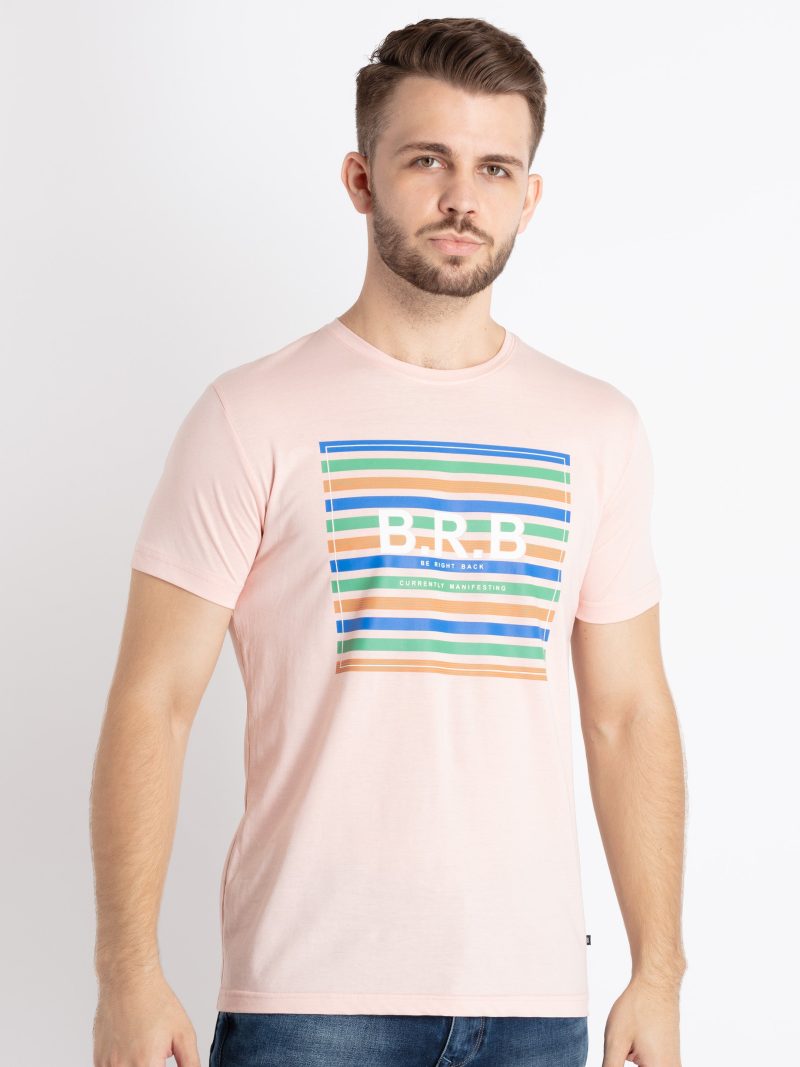 Mens Printed Round Neck T-Shirt