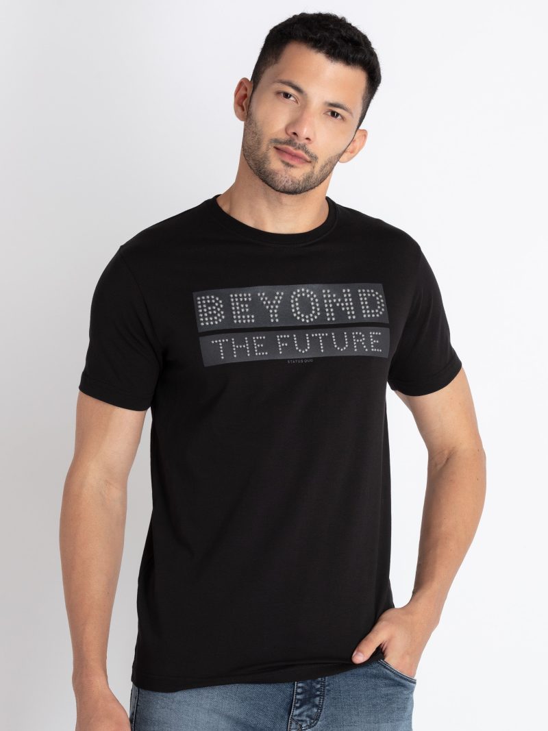 Mens Printed Round Neck T-Shirt