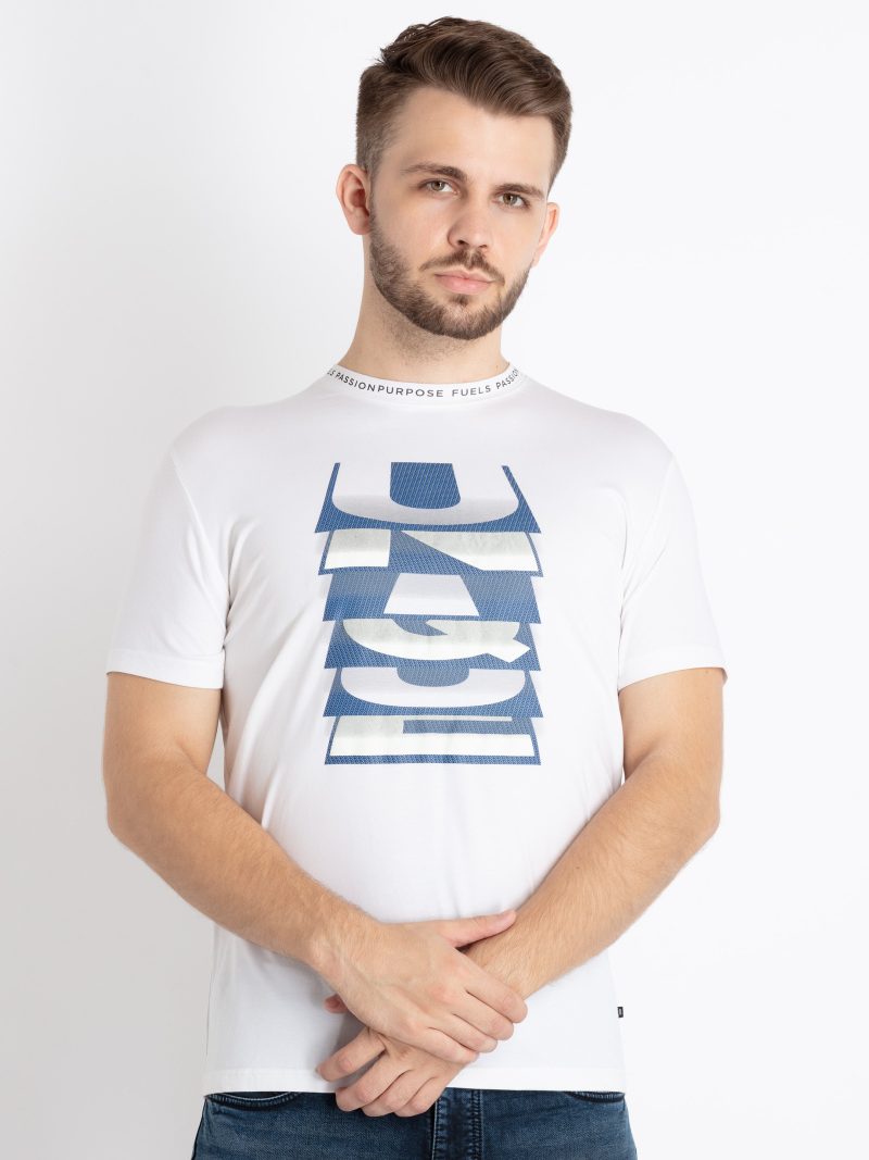 Mens Printed Round Neck T-Shirt