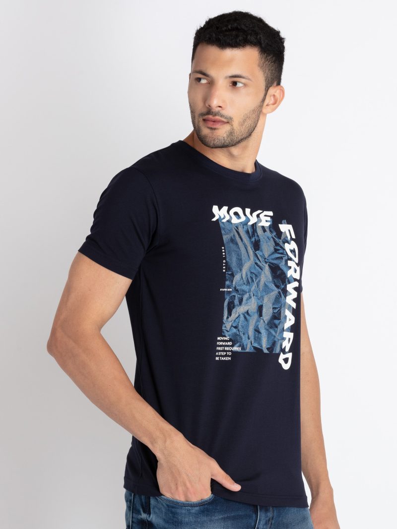 Mens Printed Round Neck T-Shirt