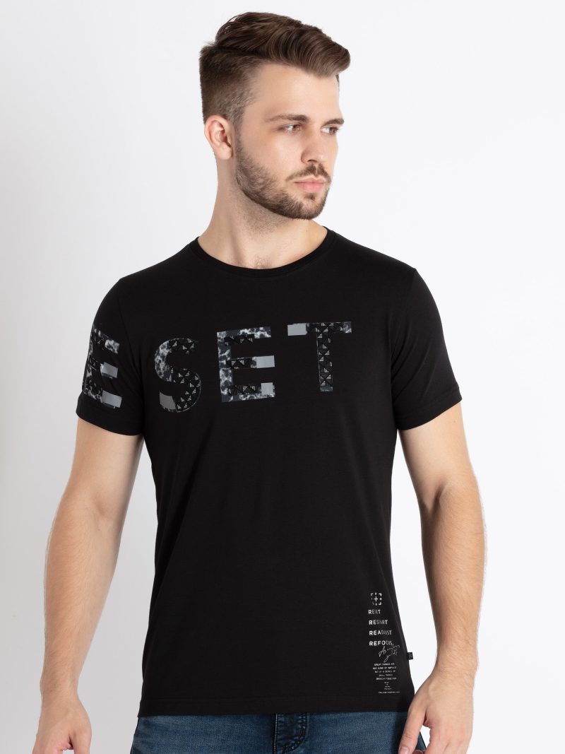 Mens Printed Round Neck T-Shirt