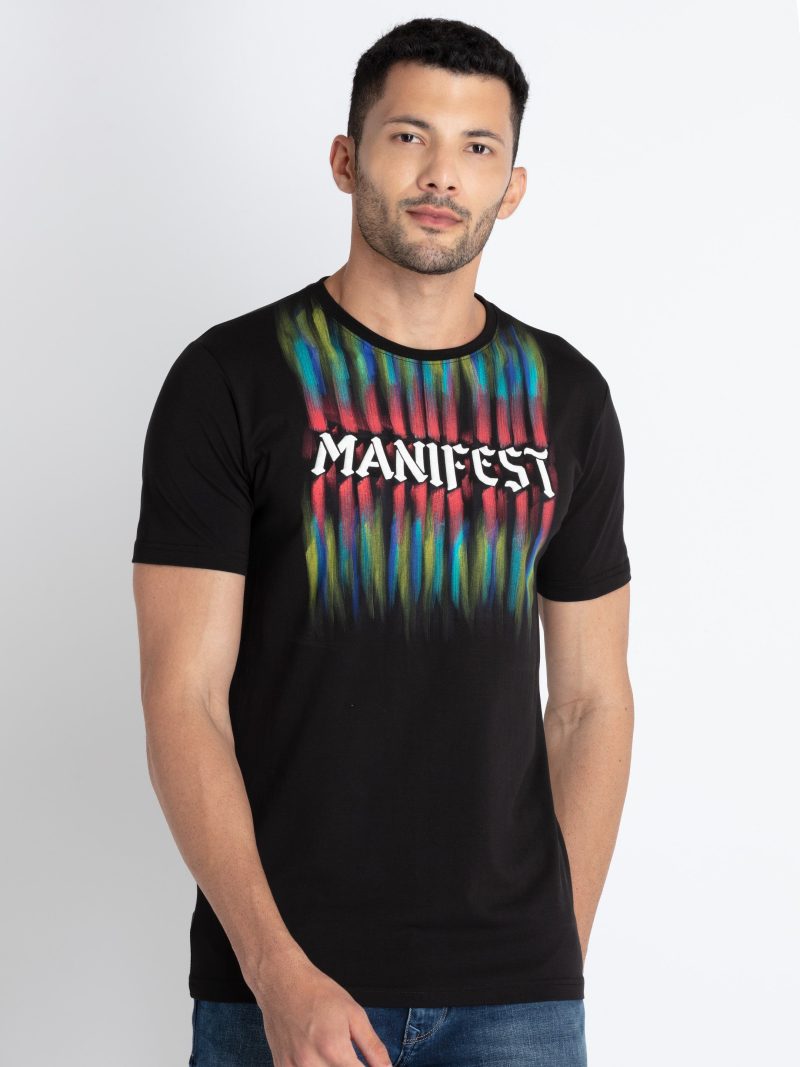 Mens Printed Round Neck T-Shirt