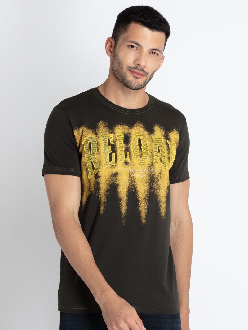 Mens Printed Round Neck T-Shirt