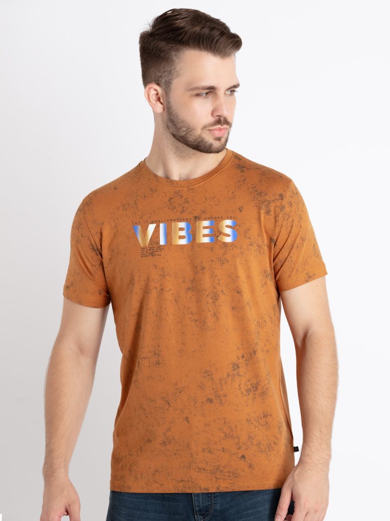 Mens Printed Round Neck T-Shirt