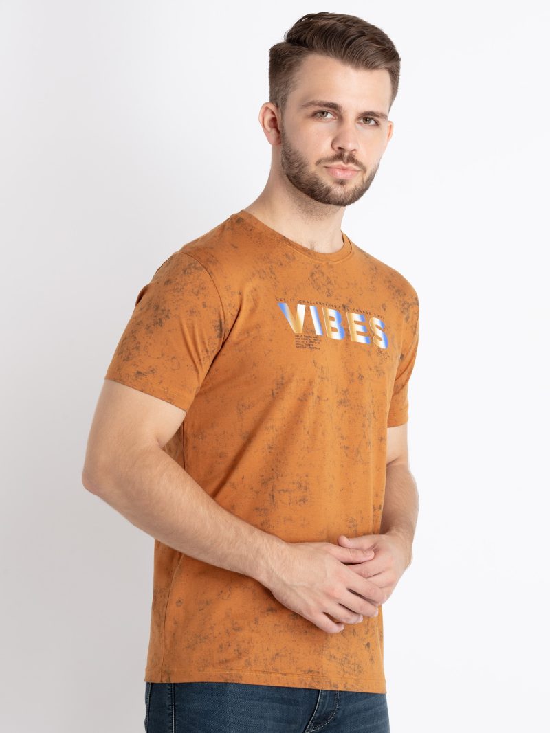 Mens Printed Round Neck T-Shirt