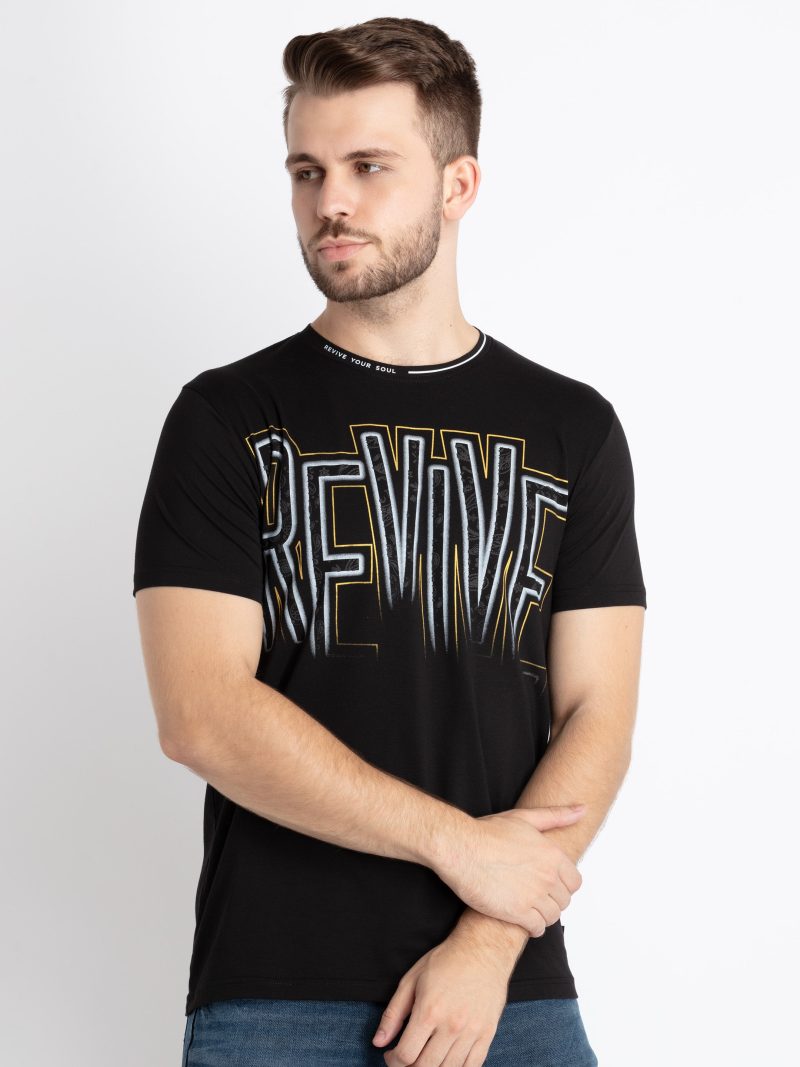 Mens Printed Round Neck T-Shirt