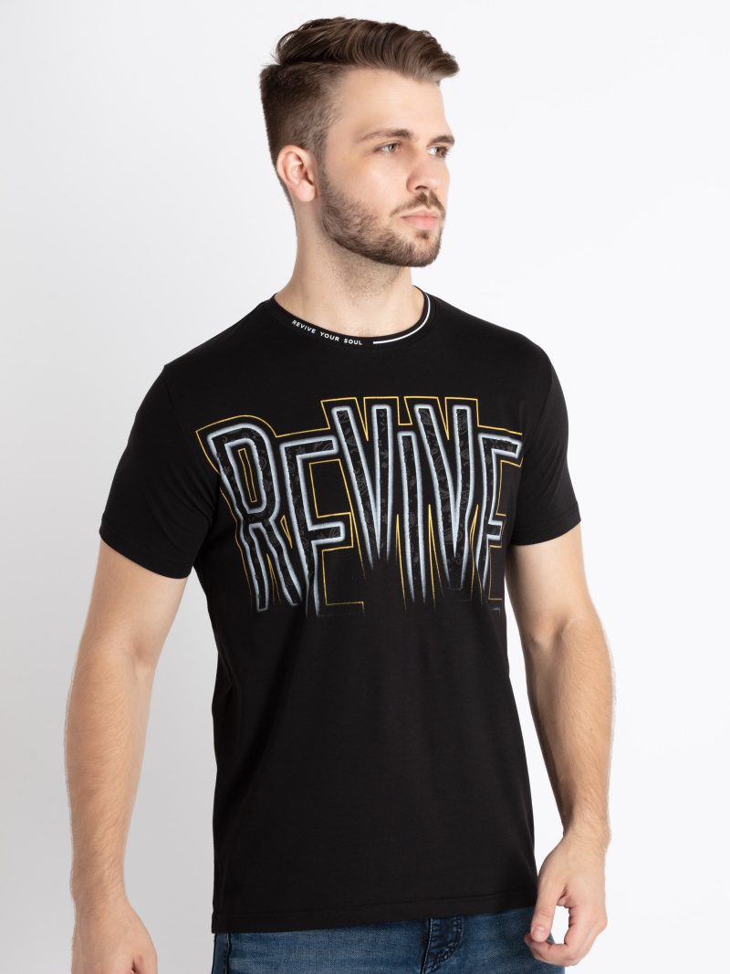 Mens Printed Round Neck T-Shirt