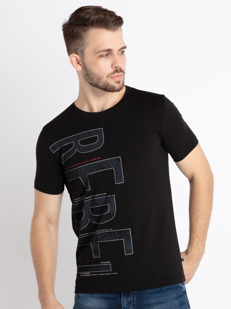 Mens Printed Round Neck T-Shirt