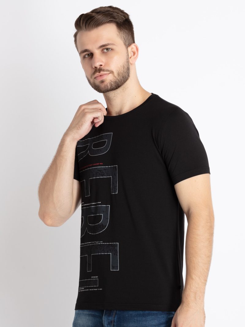 Mens Printed Round Neck T-Shirt