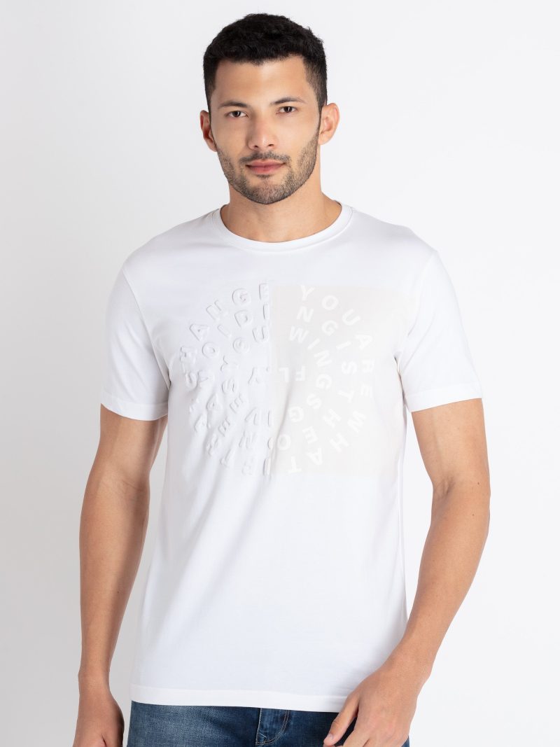 Mens Printed Round Neck T-Shirt